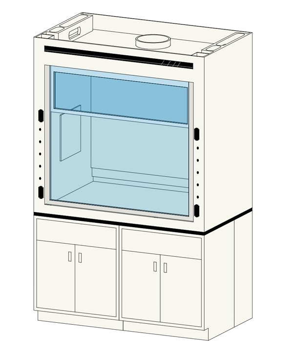5’ Laboratory Fume Hood with Standard Fume Hood Cabinet