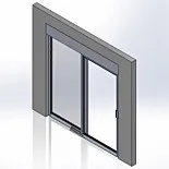 Pre-Hung Recessed Automatic Sliding Doors, Stainless Steel